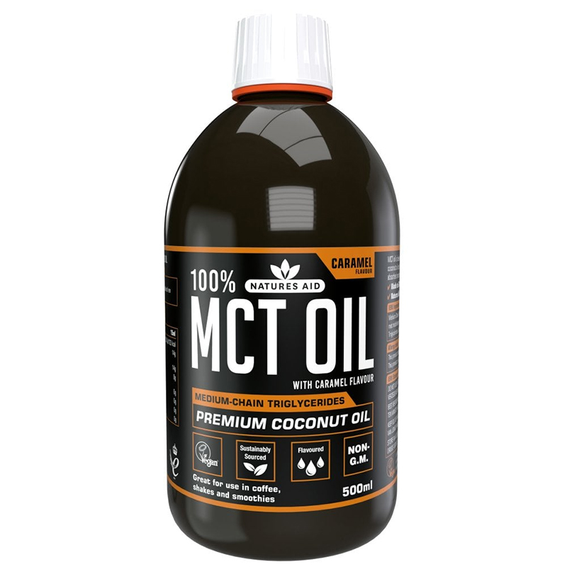 Natures Aid 100% MCT Oil Caramel 500ml